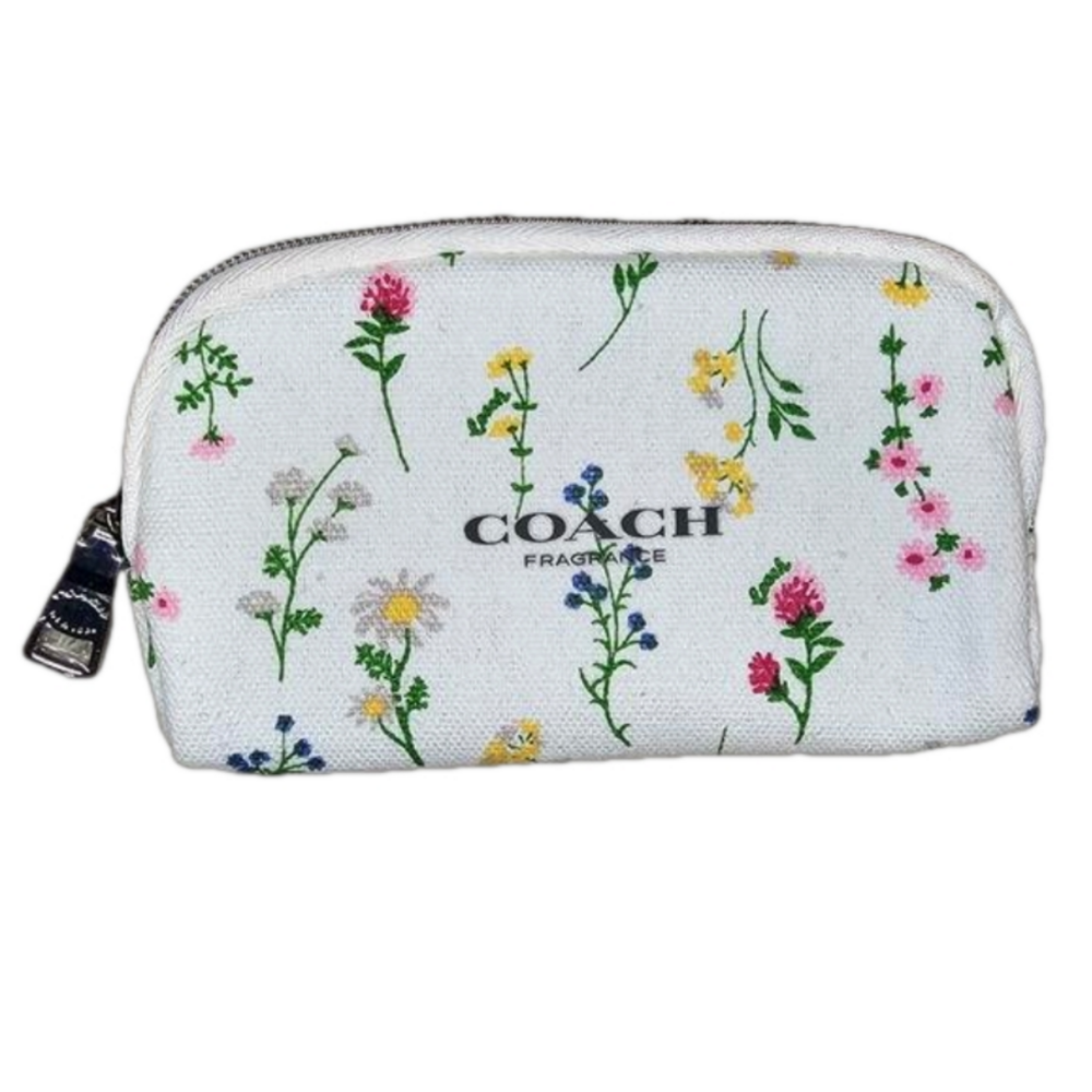Coach Floral print Small Zipper pouch NEW